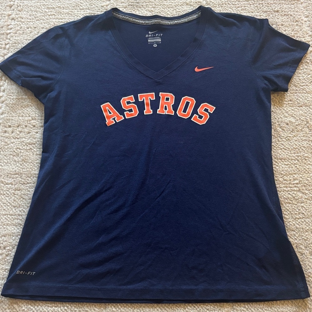 Nike Women's Navy Astros Dri-FIT Tee